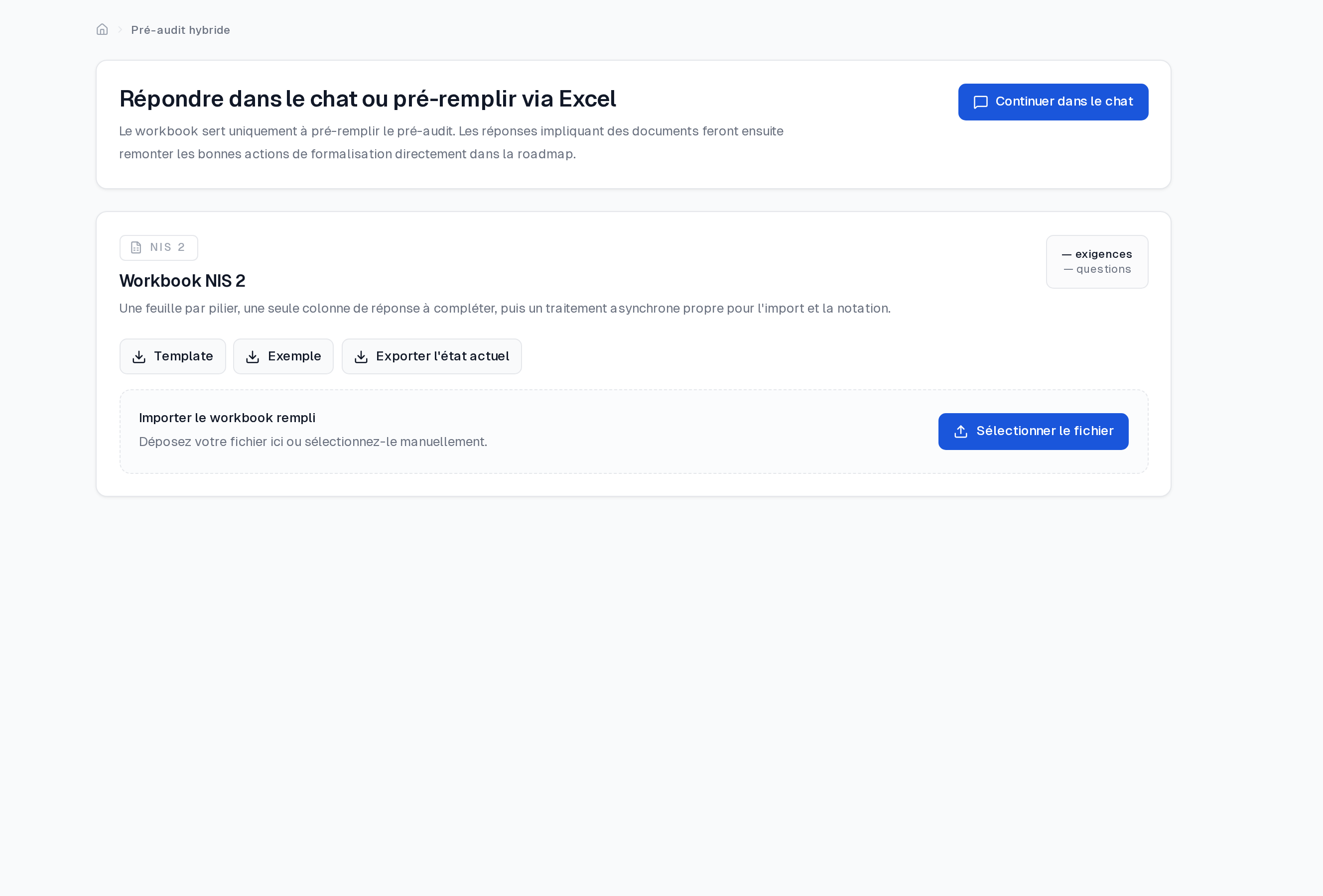 Pré-audit — scoring de maturité